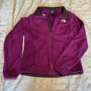 Deep purple fleece North Face jacket